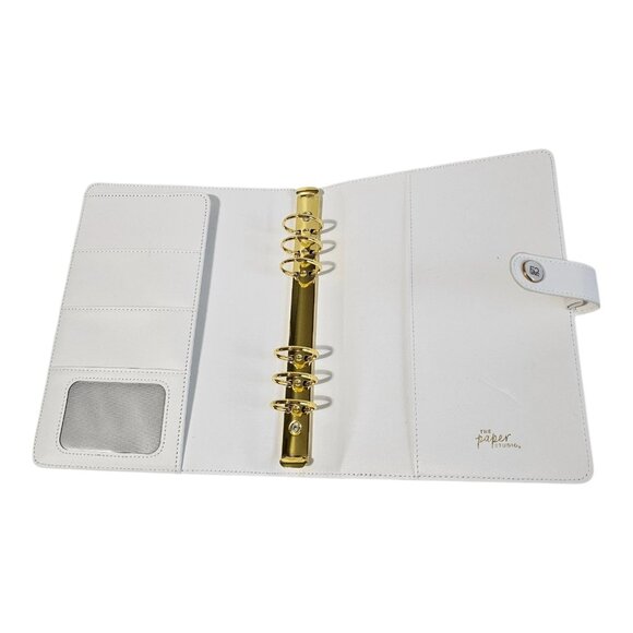Agenda 52 The Paper Studio Binder 6 Ring Card Holders White DREAMS INTO PLANS - Picture 3 of 12